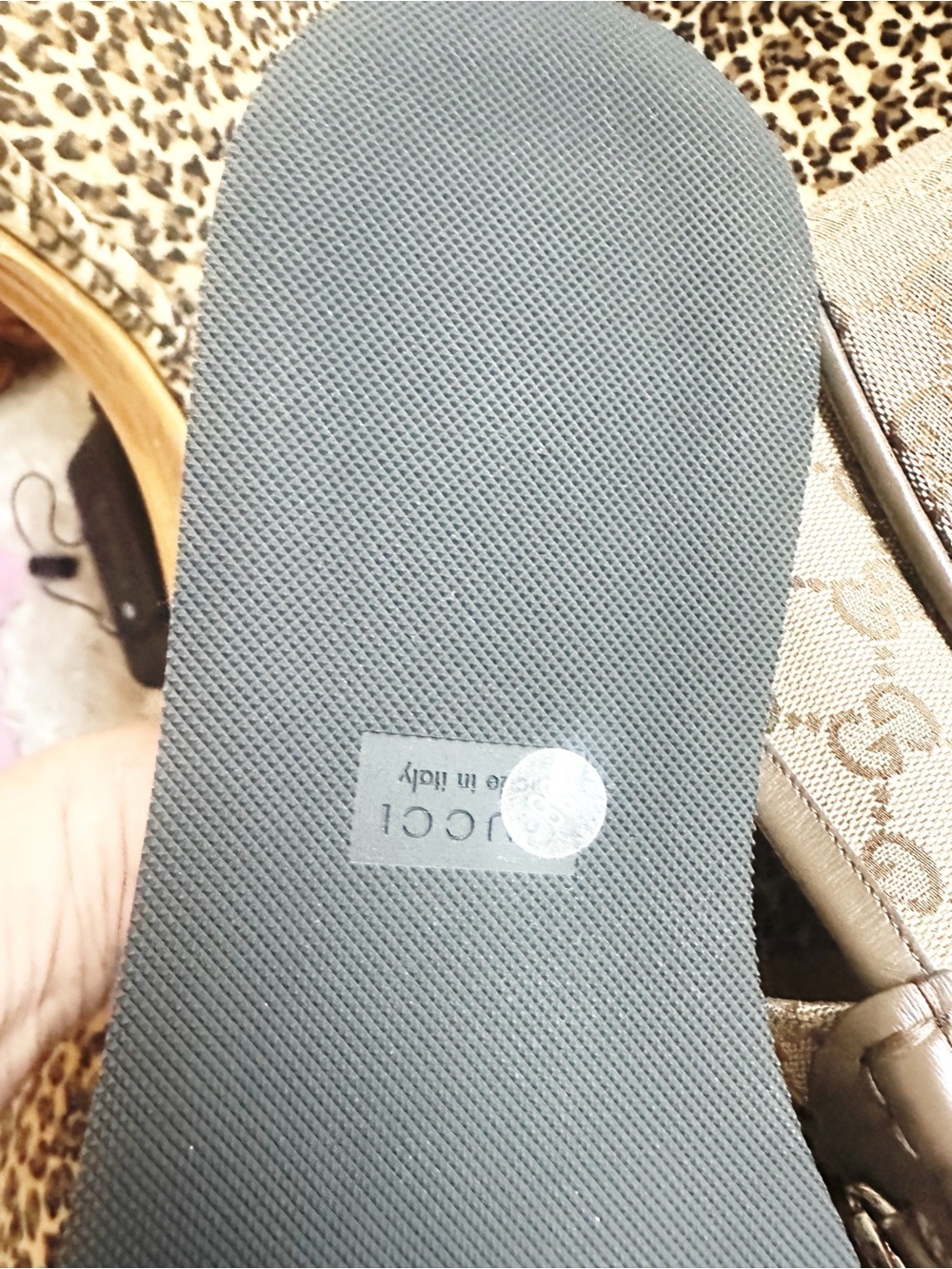 Gucci Beige Signature GG Canvas Horsebit Platform Loafers - Picture 3 of 6